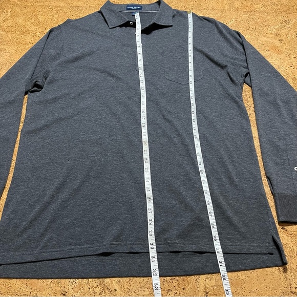 Peter Millar Men’s Cotton Cashmere Amble Long-Sleeve Polo Shirt Sz XL - Picture 5 of 13